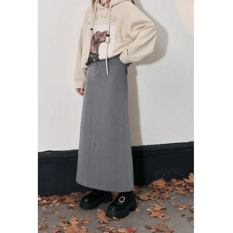 elegant a-line autumn skirt, view 7 - MRSLM