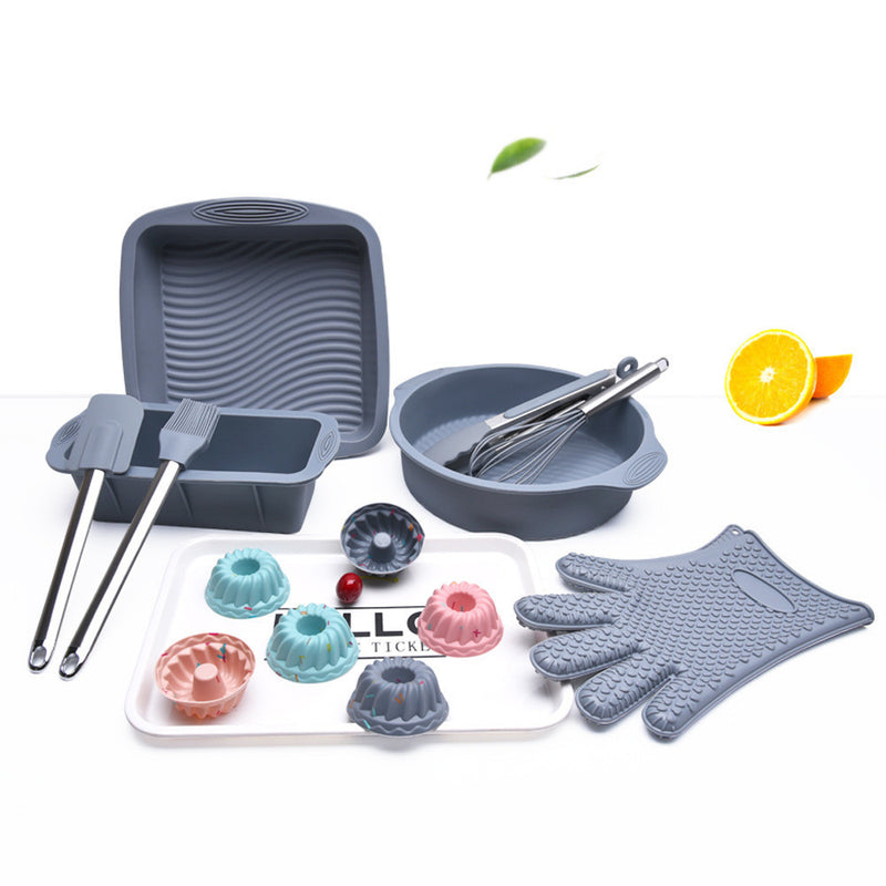 14-piece silicone cake baking set, view 4 - MRSLM