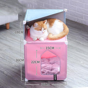 Removable pet bed and double cat house, view 8 - MRSLM