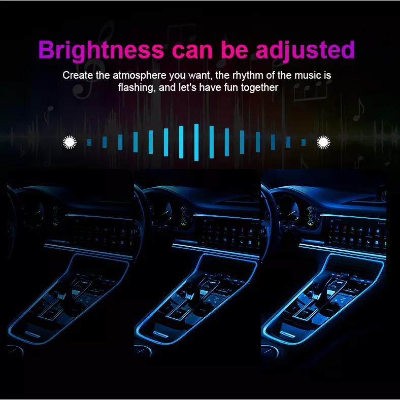 USB RGB LED Strip - Versatile Neon Car Interior Lighting