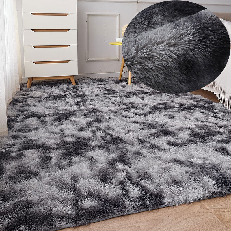 plush gray area rug, view 2 - MRSLM