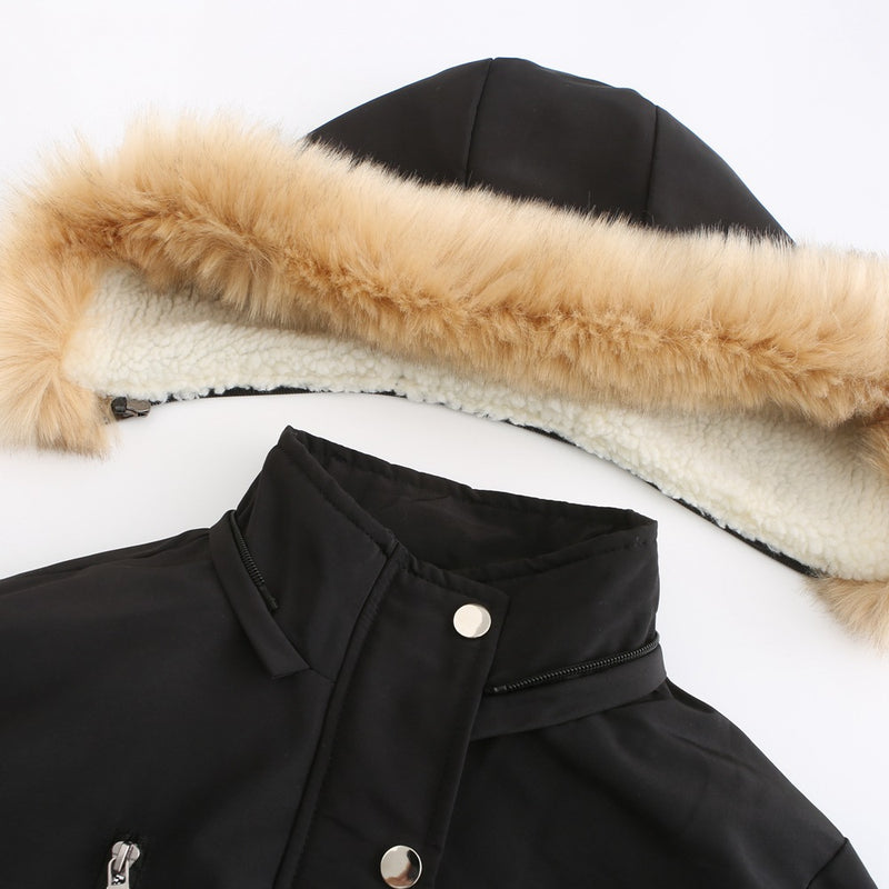 Women's long fleece-lined parka with detachable hood, view 6 - MRSLM