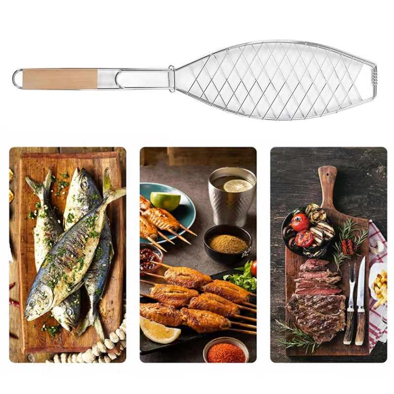 bbq fish and vegetable grilling basket, view 5 - MRSLM