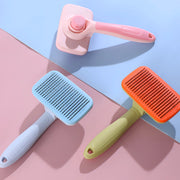 pet grooming brush with steel comb - MRSLM