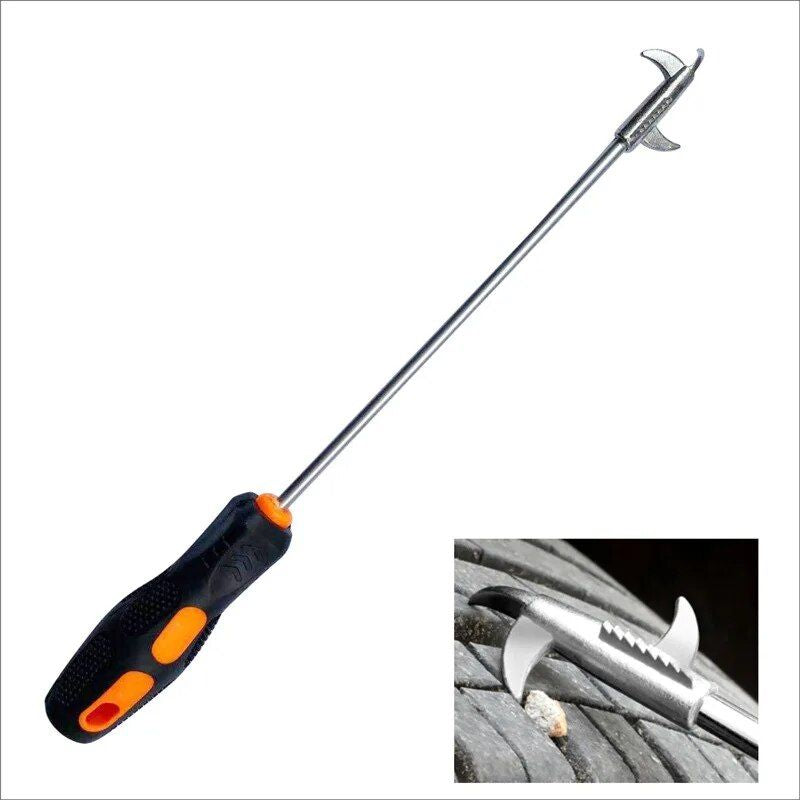 stainless steel car tire cleaning hook, view 2 - MRSLM