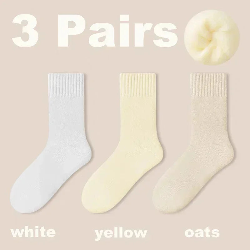 3 pairs women's cozy socks, view 10 - MRSLM
