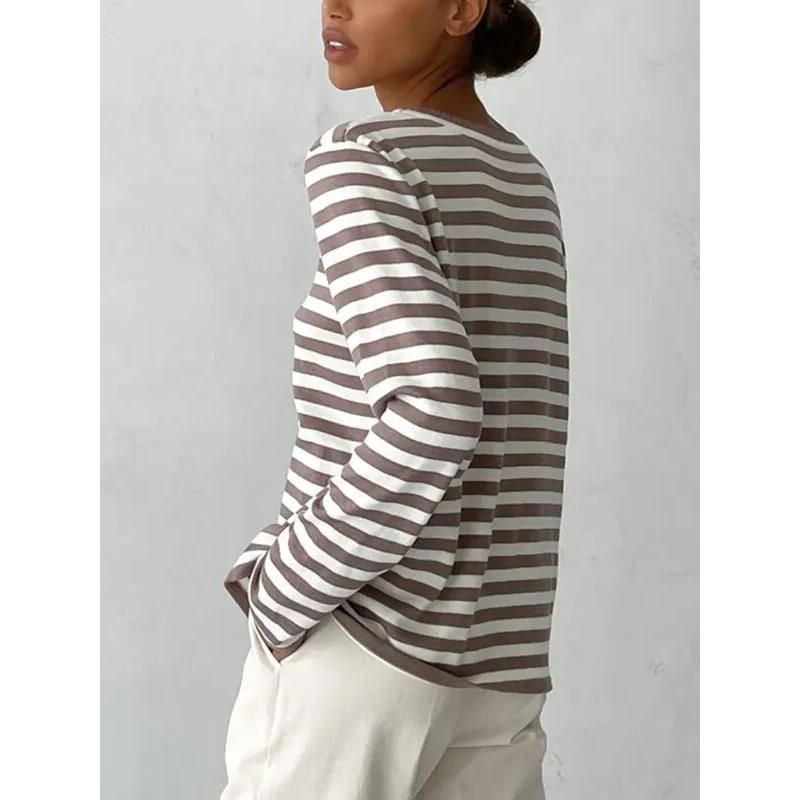 knitted stripe sweater, view 9 - MRSLM