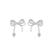 925 silver butterfly stud earrings, view 7 - MRSLM