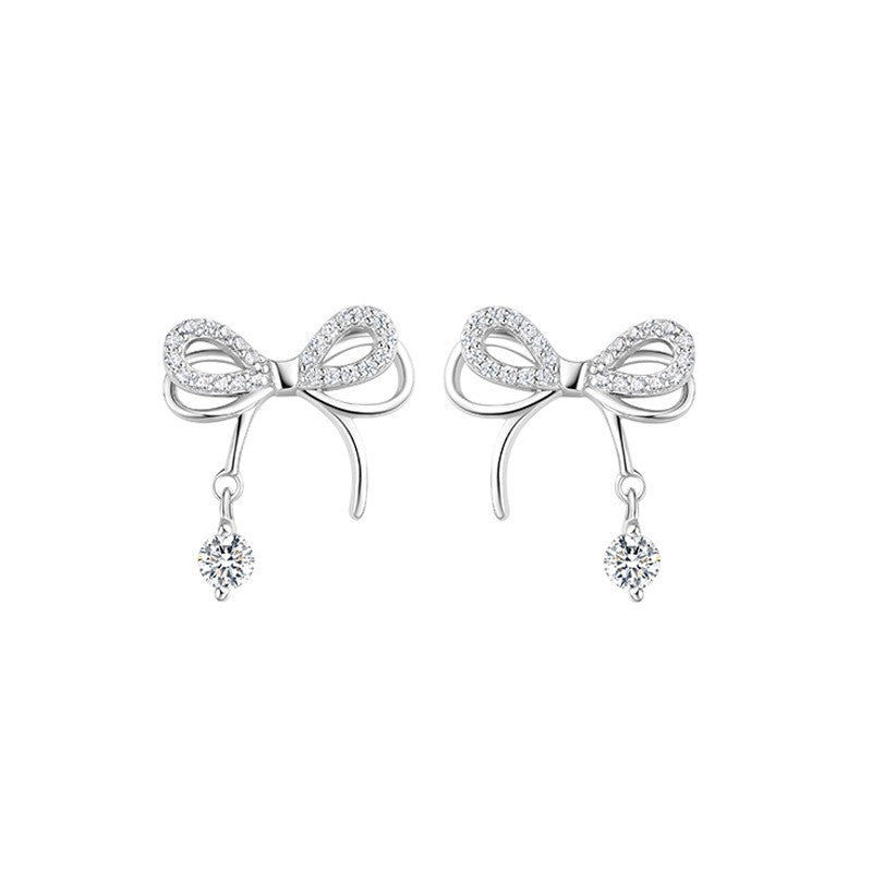 925 silver butterfly stud earrings, view 7 - MRSLM