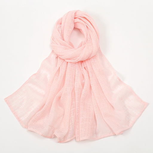 Plaid jacquard polyester scarf - MRSLM