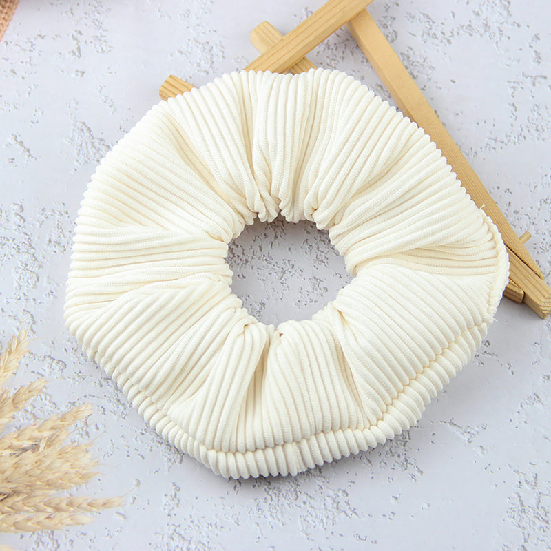 oversized pleated striped scrunchie, view 3 - MRSLM