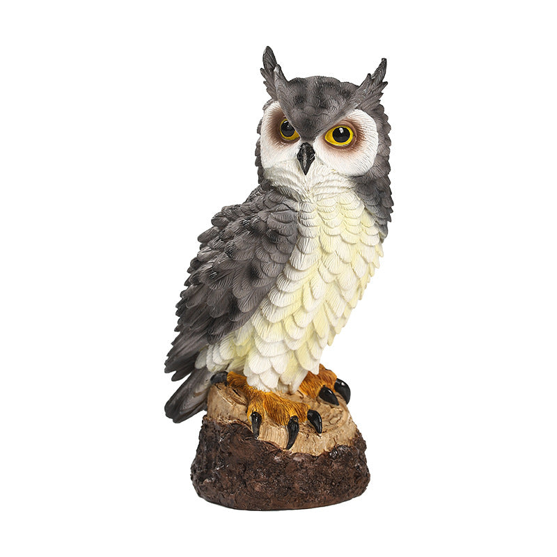 resin owl sculpture, view 3 - MRSLM