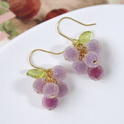 frosted grape fruit earrings, view 3 - MRSLM