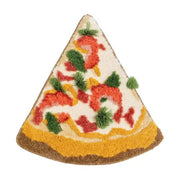 Fluffy tufted pizza bath mat, view 3 - MRSLM