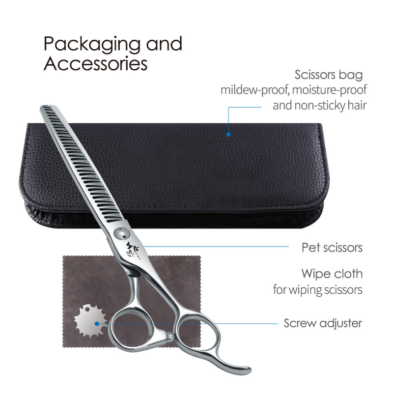 7-inch 3d gradient traceless teeth chunker shears, view 7 - MRSLM