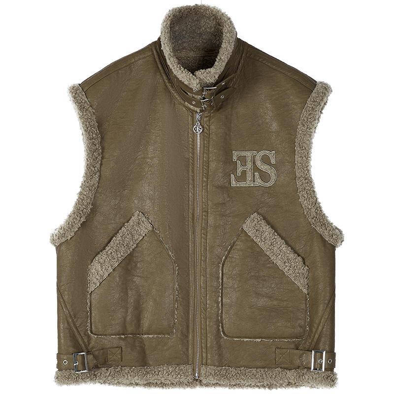 plush sleeveless vest, view 7 - MRSLM