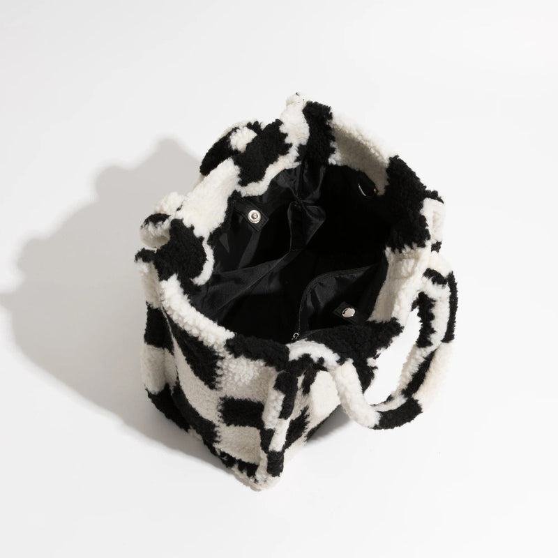 faux fur tote bag, view 7 - MRSLM