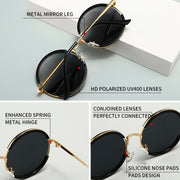 round frame polarized sunglasses, view 8 - MRSLM