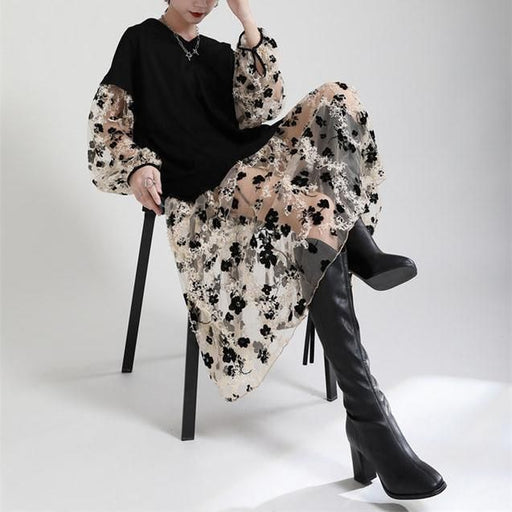 printed v-neck dress - MRSLM