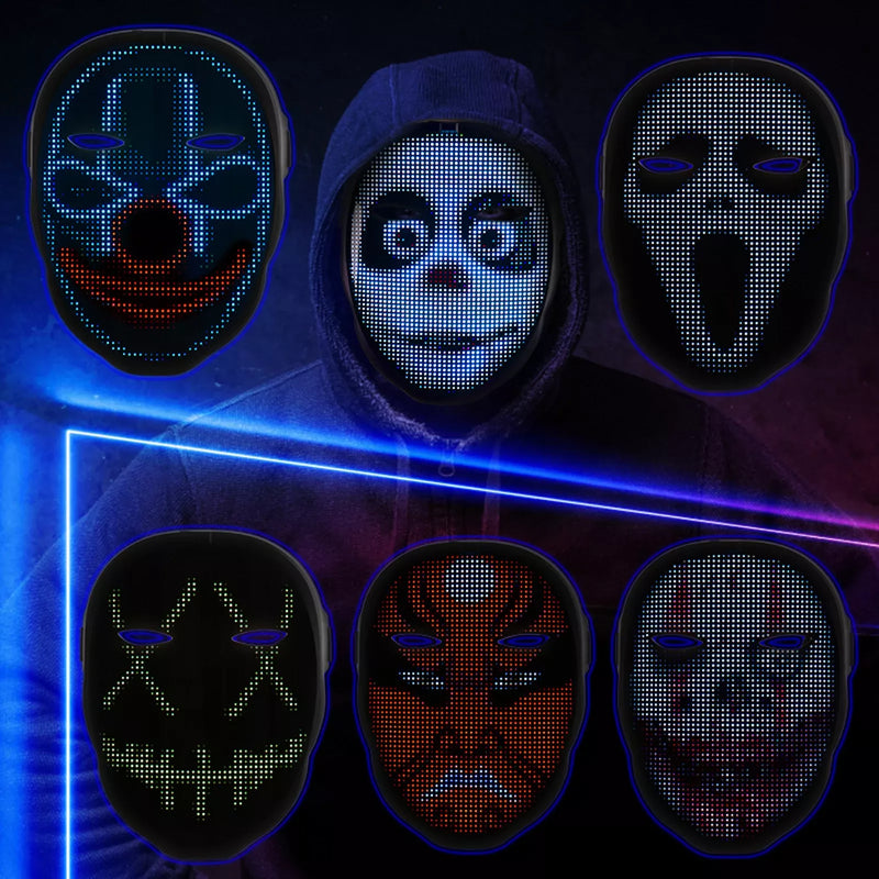 bluetooth led mask, view 6 - MRSLM