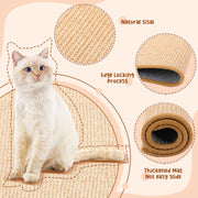 cat scratch sisal mat, view 4 - MRSLM