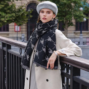 houndstooth imitation cashmere scarf, view 6 - MRSLM