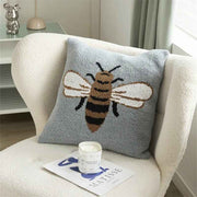 cute bee pattern microfiber knitted pillow case, view 3 - MRSLM