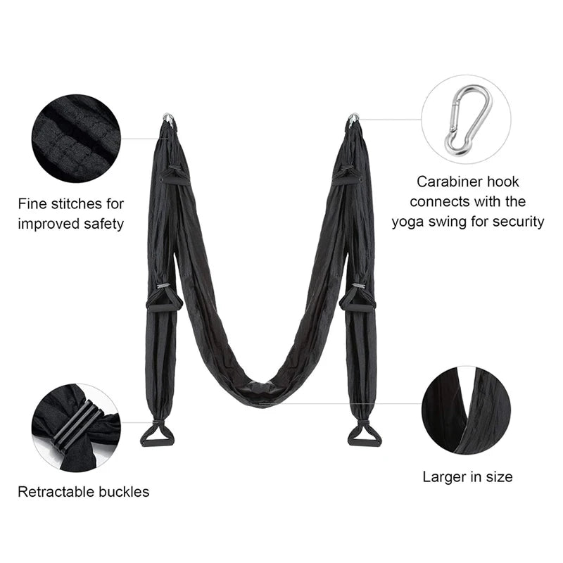 6-handle aerial yoga hammock, view 5 - MRSLM