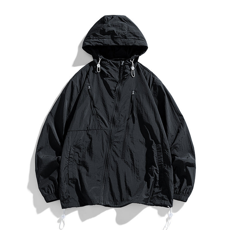 summer nylon coat men loose fit, view 5 - MRSLM