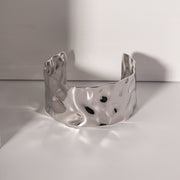 hammered cuff bracelet, view 6 - MRSLM