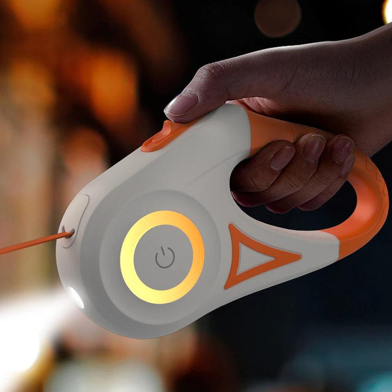 luminous retractable nylon pet leash - MRSLM