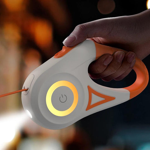 luminous retractable nylon pet leash - MRSLM