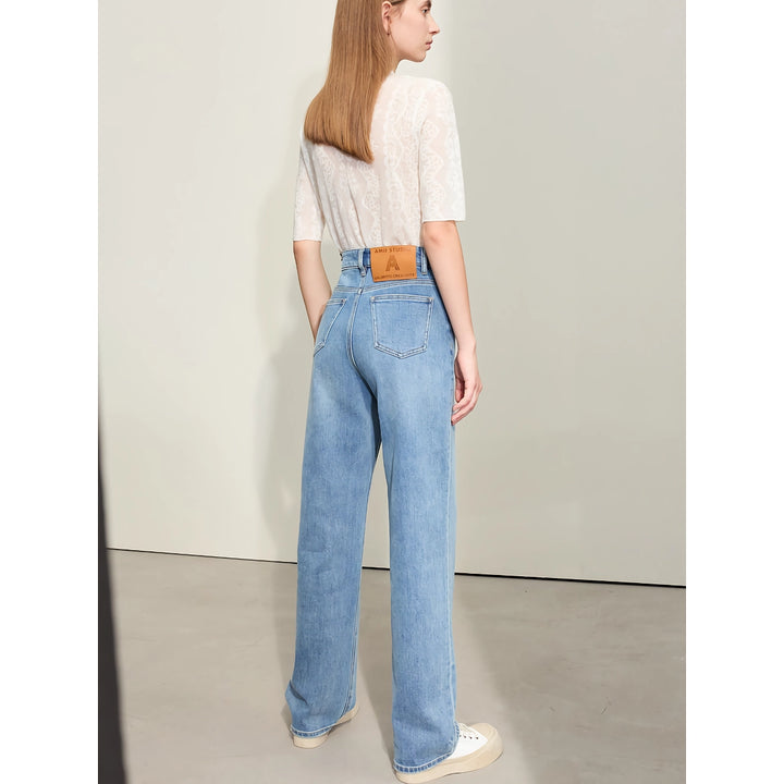 Minimalist Women's Retro Straight Denim Pants