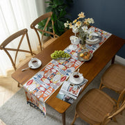 jacquard fish table runner, view 4 - MRSLM