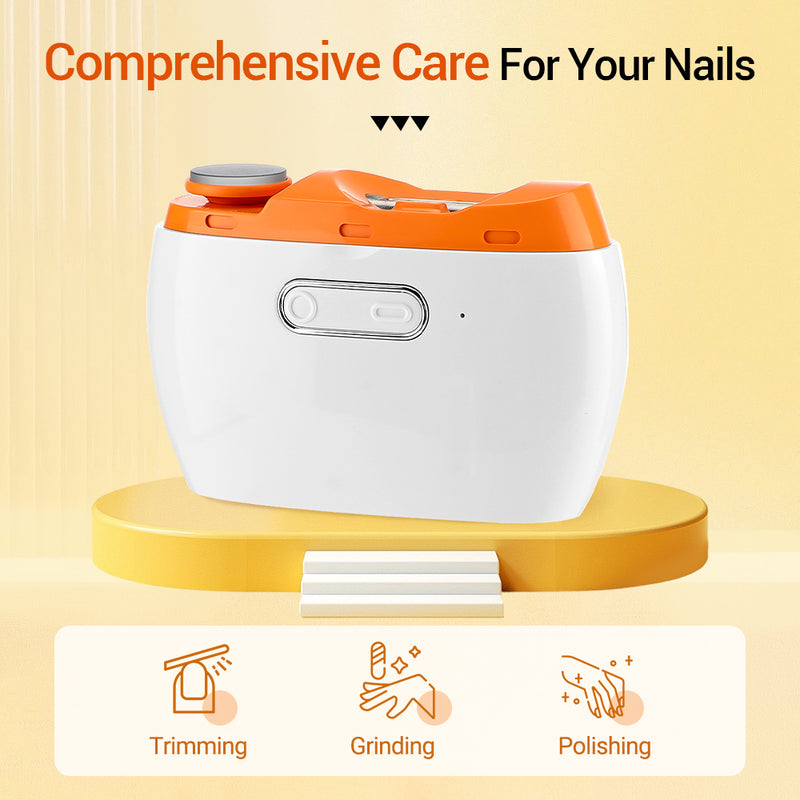 electric nail trimmer and polisher, view 3 - MRSLM