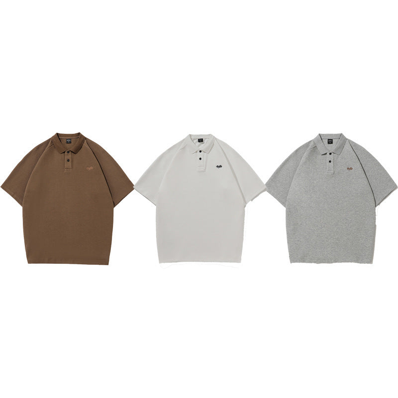 men's polo collar raglan T-shirt, view 4 - MRSLM