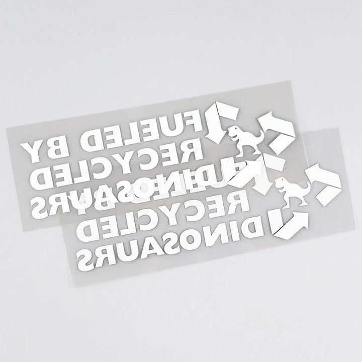 Recycled Dinosaurs - Eco-Inspired Vinyl Car Decal