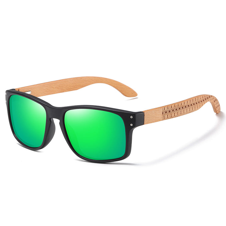 Handmade Beechwood Polarized Pilot Sunglasses