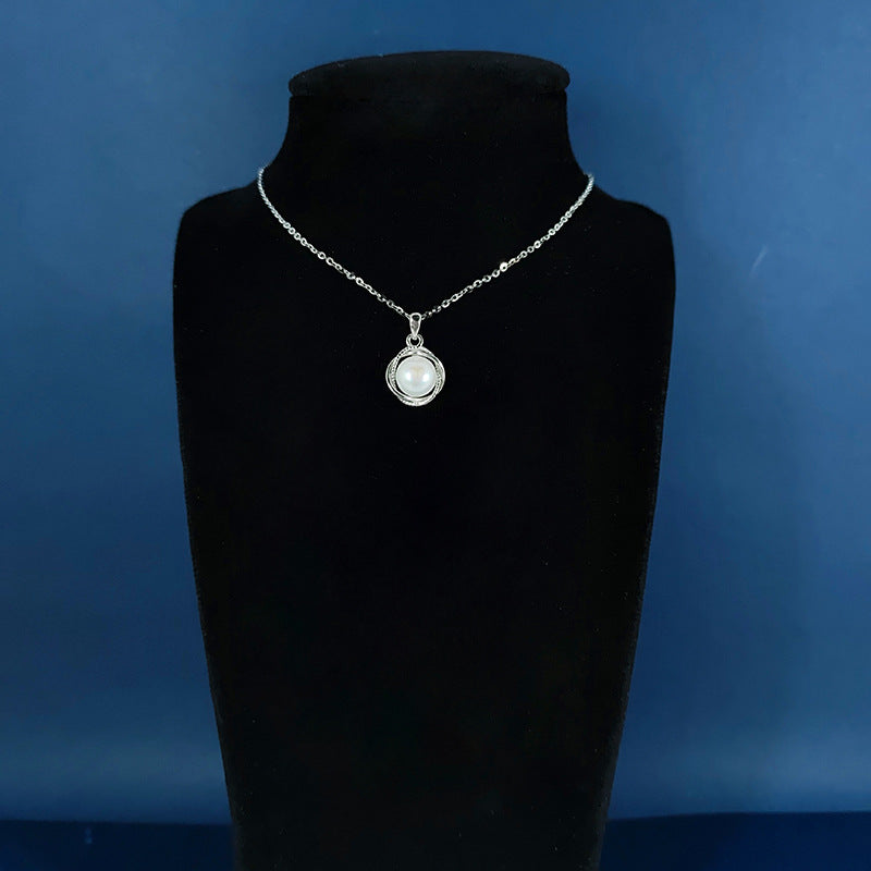 Freshwater pearl 925 silver pendant necklace - MRSLM