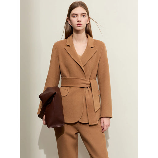 woolen coat and casual pants set, view 2 - MRSLM