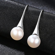 freshwater pearl s925 silver ear hook earrings, view 3 - MRSLM