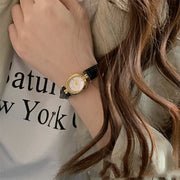 Women's small oval watch with ribbon strap, view 4 - MRSLM