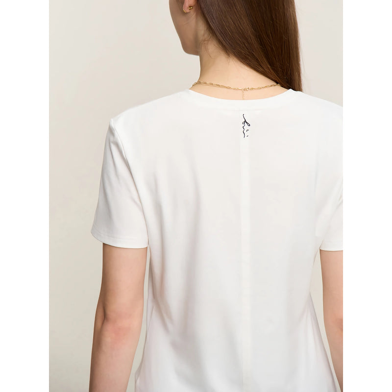 women's embroidered v-neck tee, view 5 - MRSLM