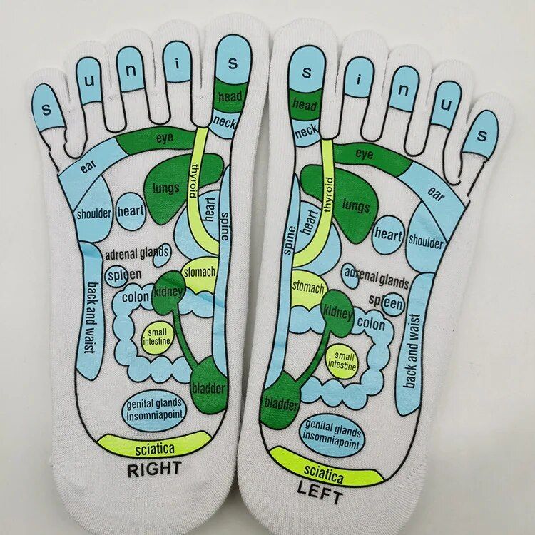 acupressure reflexology massage socks, view 2 - MRSLM