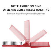 mini red folding pocket comb, view 5 - MRSLM
