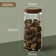 Wood lid glass airtight canisters, view 4 - MRSLM