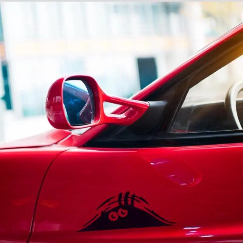 peeking monster car sticker, view 5 - MRSLM