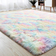 gradient tie-dye plush rug - MRSLM