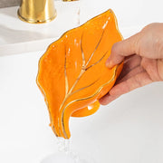ceramic leaf soap dish, view 16 - MRSLM
