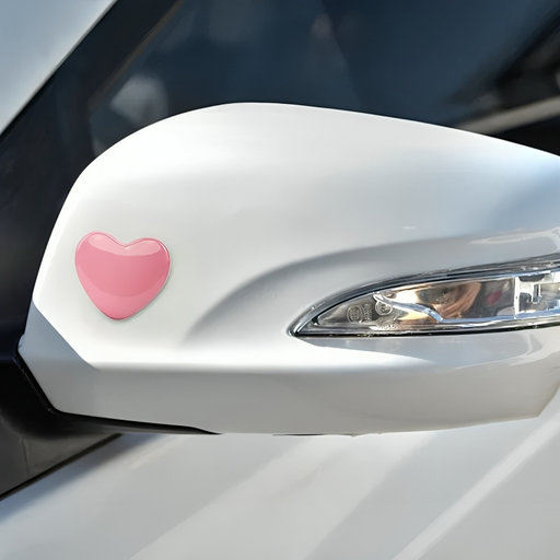 heart shaped 3d metal decal - MRSLM